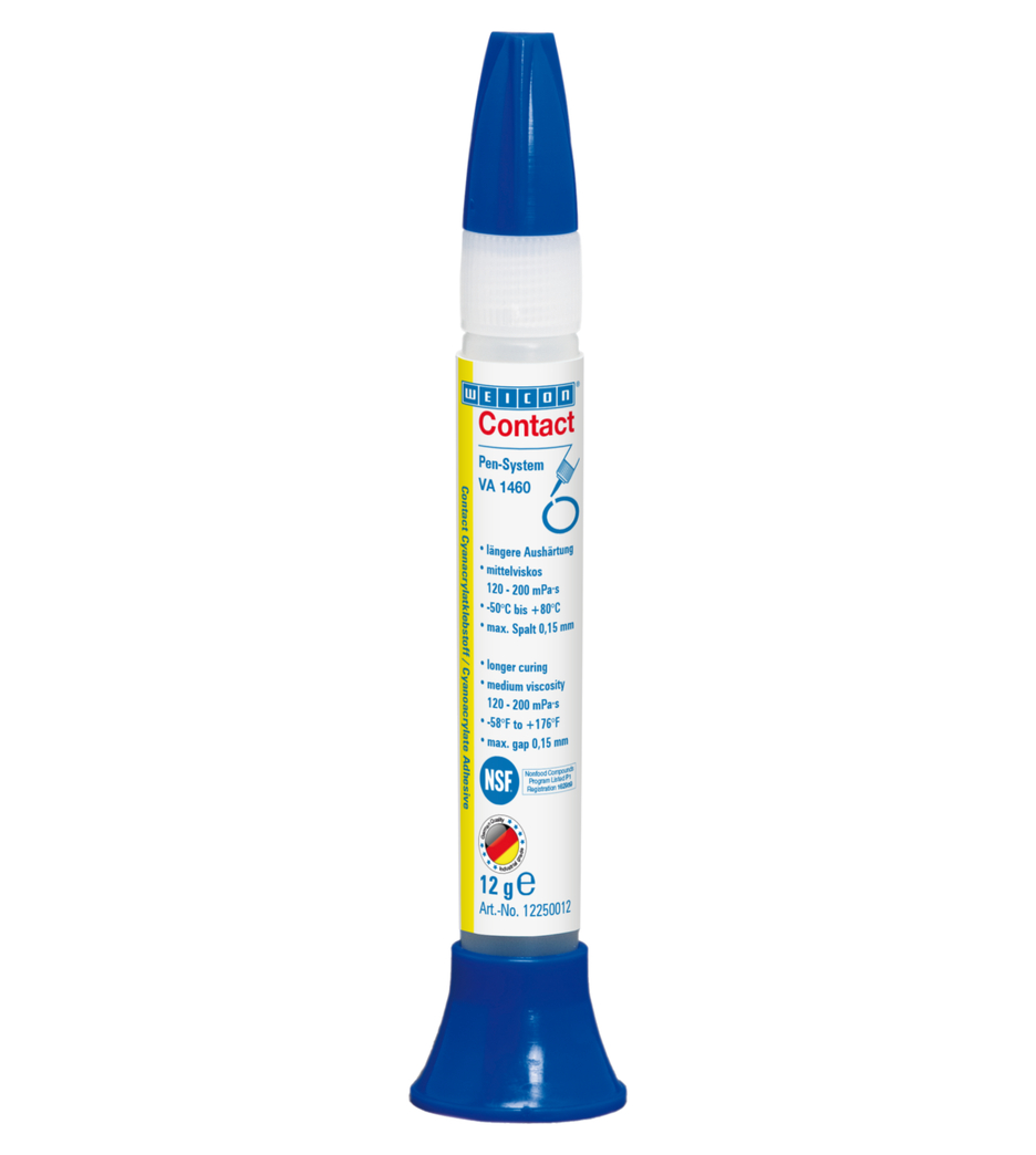 VA 1460 Adhesivo de cianoacrilato | adhesivo instantáneo resistente a la humedad con una viscosidad media