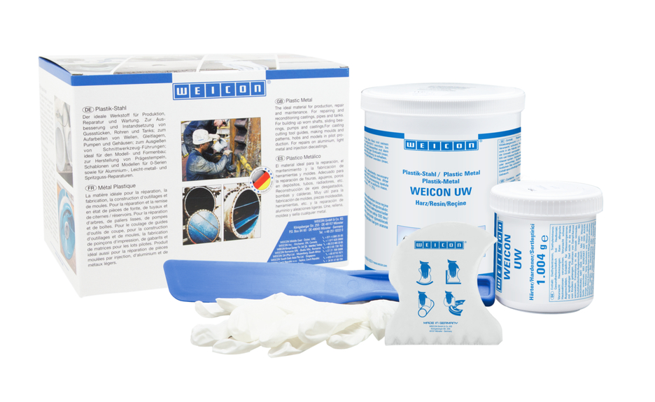 WEICON UW | sistema de resina epoxi con relleno mineral para reparaciones y moldeo en superficies húmedas WEICON UW | sistema de resina epoxi con relleno mineral para reparaciones y moldeo en superficies húmedas