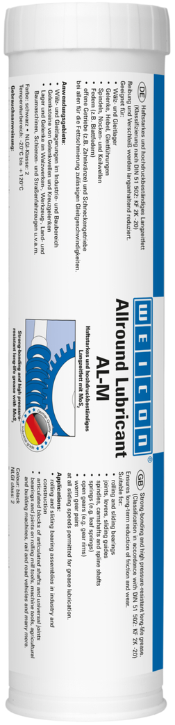 AL-M Grasa de Alto Rendimiento | Lubricación a largo plazo con MoS2