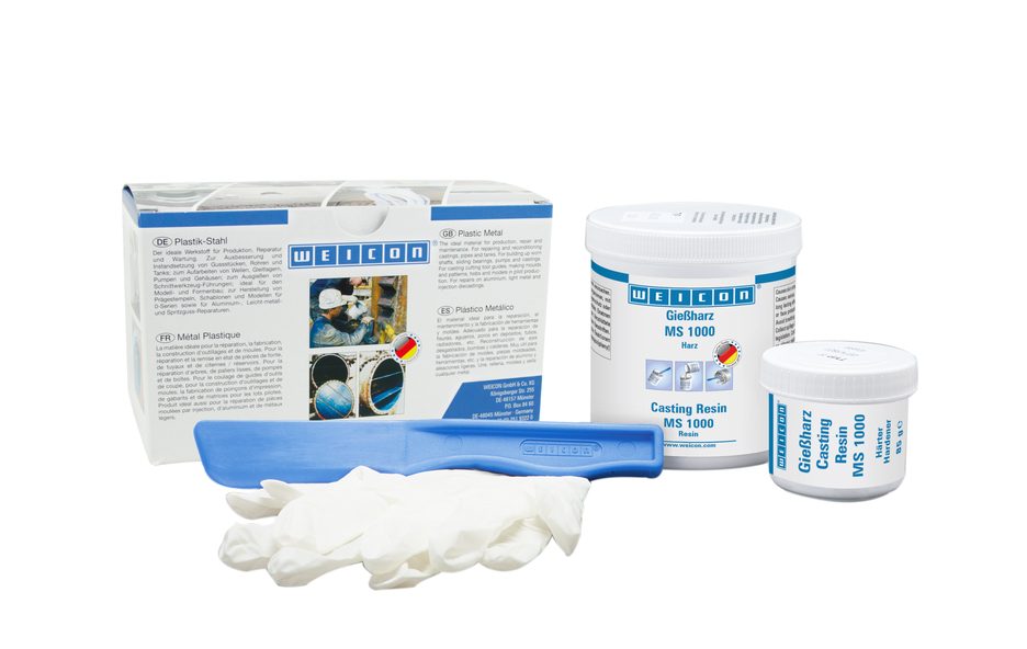 WEICON Resina Epoxi MS 1000 | sistema de resina epoxi para pegar, laminar y colar WEICON Resina Epoxi MS 1000 | sistema de resina epoxi para pegar, laminar y colar