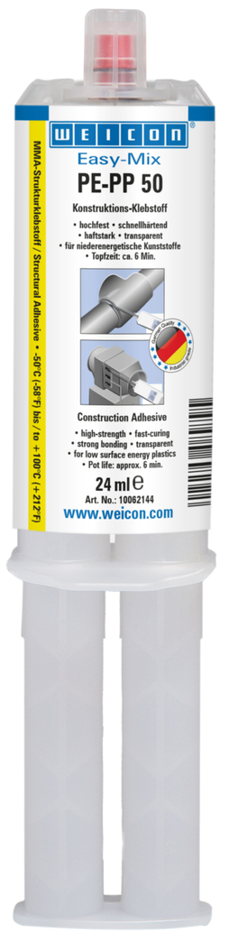 Easy-Mix PE-PP 50 | adhesivo de construcción a base de acrilato de metilo para plásticos especiales Easy-Mix PE-PP 50 | adhesivo de construcción a base de acrilato de metilo para plásticos especiales