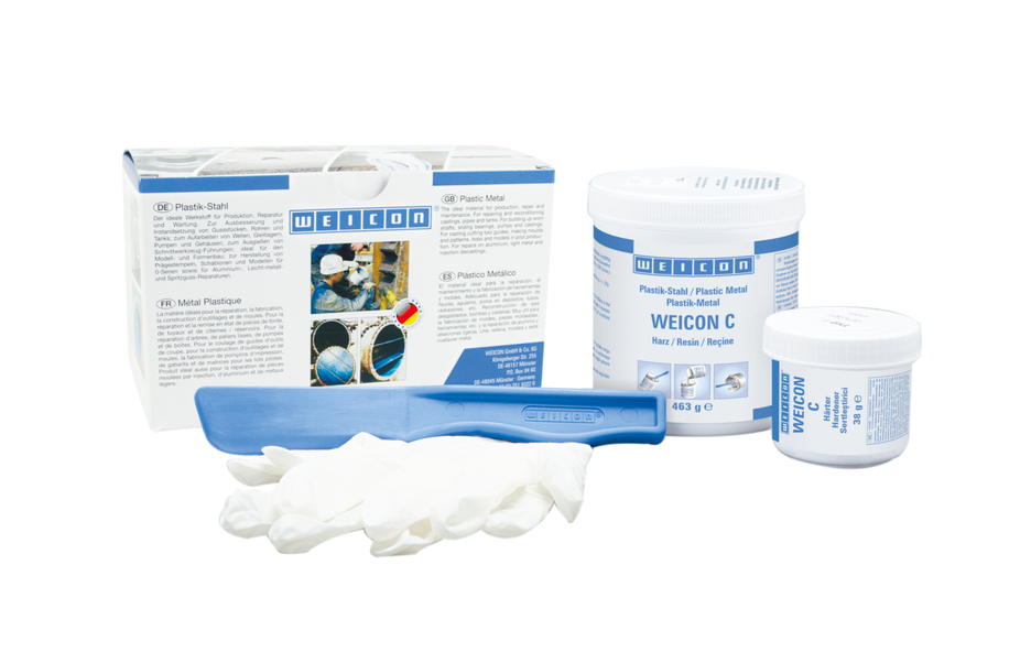 WEICON C | sistema de resina epoxi rellena de aluminio para reparaciones y moldeo