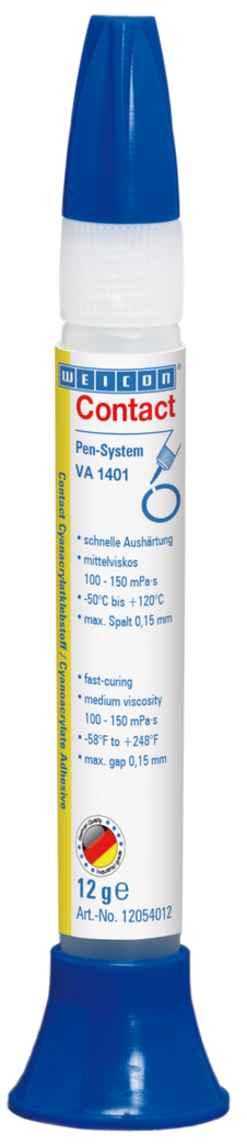 VA 1401 Adhesivo de cianoacrilato | adhesivo instantáneo para tejidos, gomaespuma y elastómeros de poros grandes