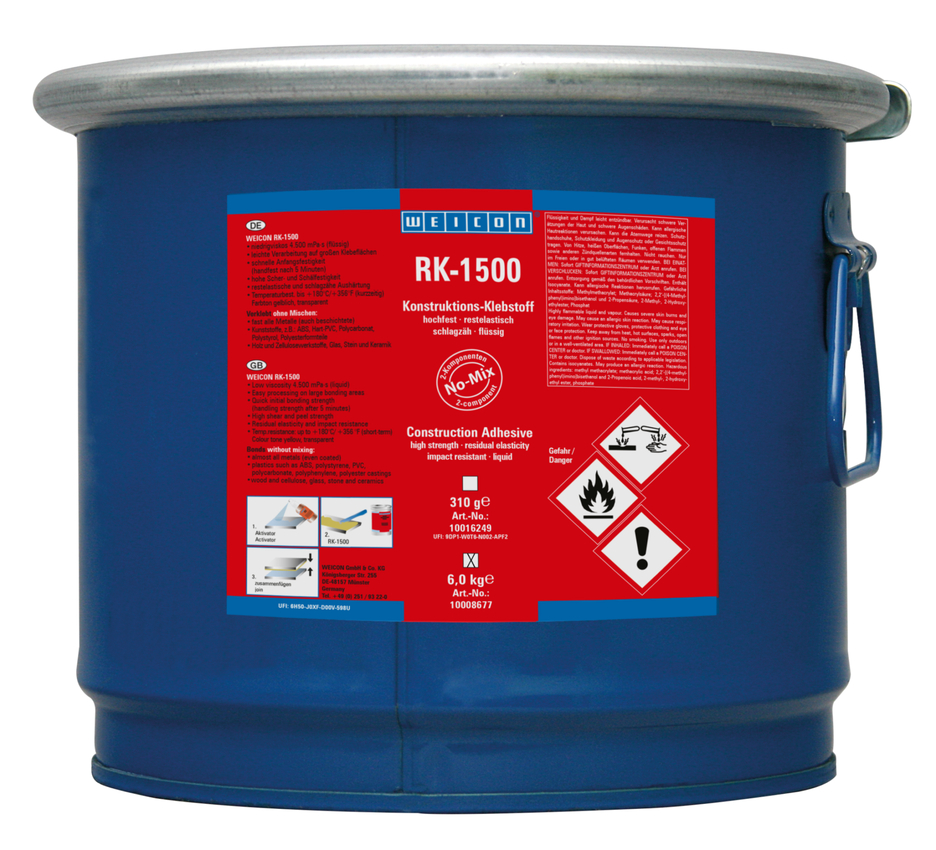 RK-1500 Adhesivo Estructural de Acrilato | adhesivo estructural acrílico, adhesivo líquido sin mezcla