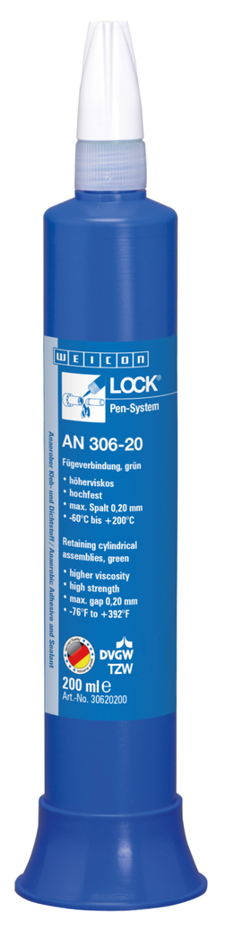 WEICONLOCK® AN 306-20 Retención de Piezas Cilíndricas | para materiales pasivos, alta resistencia, con aprobación de agua potable