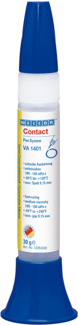 VA 1401 Adhesivo de cianoacrilato | adhesivo instantáneo para tejidos, gomaespuma y elastómeros de poros grandes