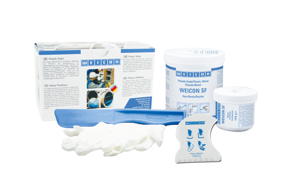 WEICON SF | sistema de resina epoxi con relleno de acero para reparaciones y moldeo con certificación DNV WEICON SF | sistema de resina epoxi con relleno de acero para reparaciones y moldeo con certificación DNV