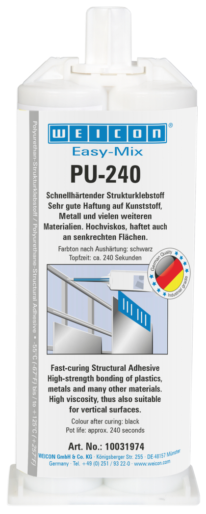 Easy-Mix PU-240 Adhesivo de Poliuretano | adhesivo de poliuretano, alta resistencia, vida útil de aproximadamente 240 segundos Easy-Mix PU-240 Adhesivo de Poliuretano | adhesivo de poliuretano, alta resistencia, vida útil de aproximadamente 240 segundos