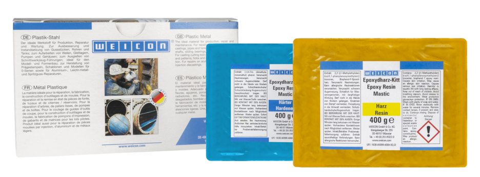 WEICON Masilla de Resina Epoxi | compuesto de reparación universal amasable WEICON Masilla de Resina Epoxi | compuesto de reparación universal amasable
