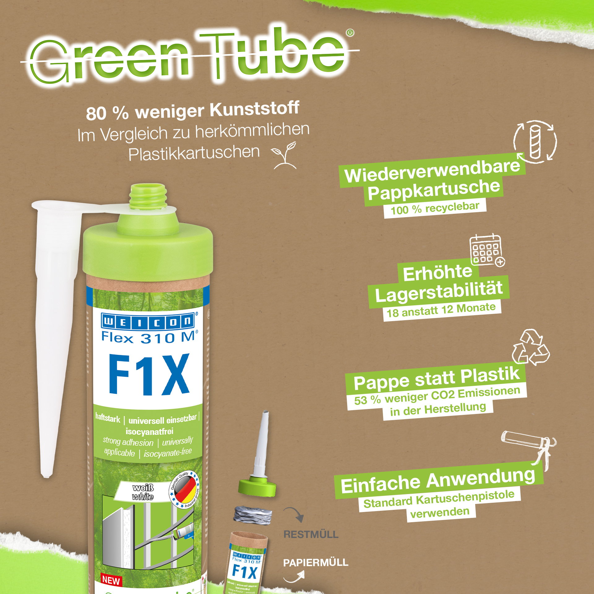 WEICON Green Tube Flex 310 M F1X