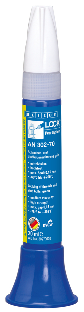 WEICONLOCK® AN 302-70 Fijación de Tornillos y Espárragos | alta resistencia, viscosidad media, con aprobación de agua potable WEICONLOCK® AN 302-70 Fijación de Tornillos y Espárragos | alta resistencia, viscosidad media, con aprobación de agua potable