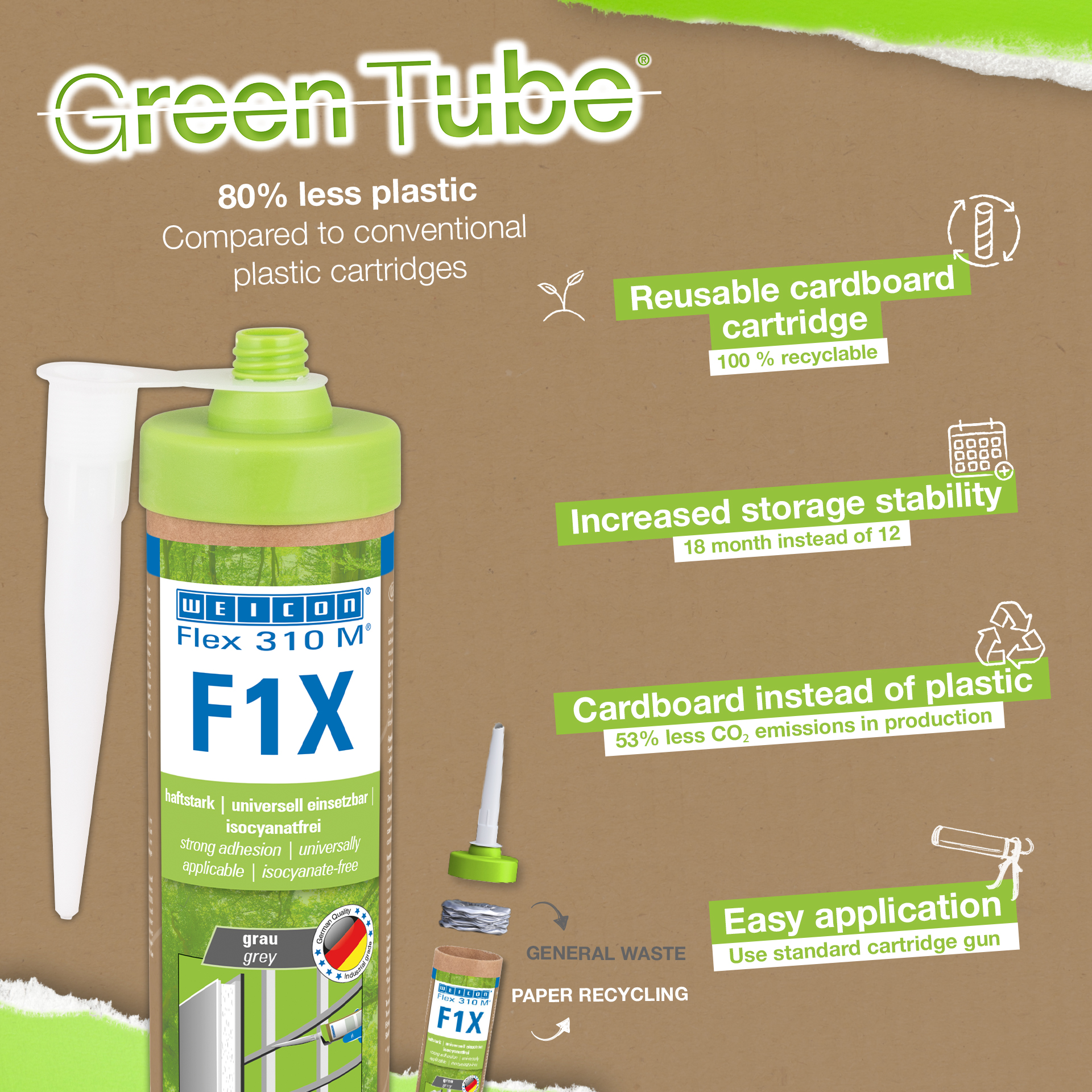 WEICON Green Tube Flex 310 M F1X
