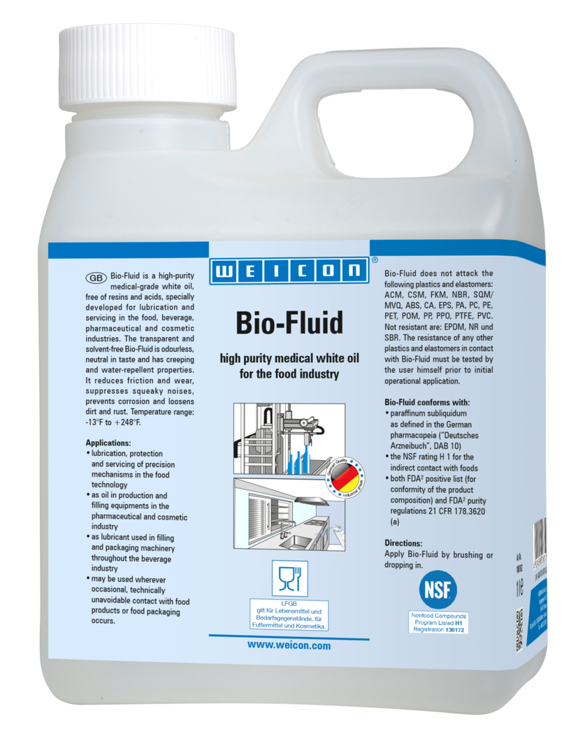 Bio-Fluid | aceite lubricante y de cuidado para el sector alimentario NSF H1