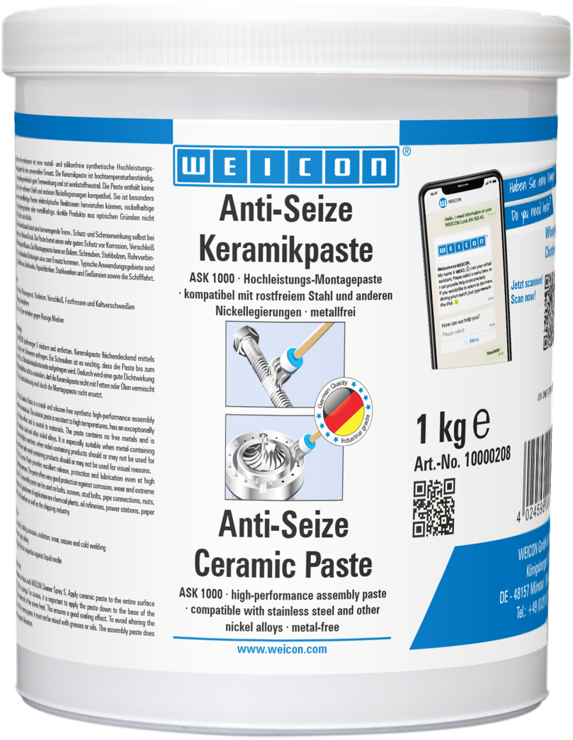 Anti-Seize Pasta Cerámica | metal-free lubricant and release agent paste